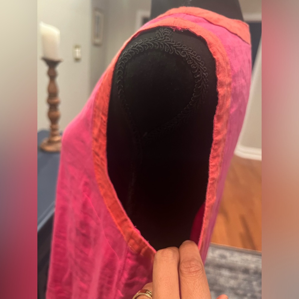 Sigrid Olsen 100% Linen Midi Sleeveless Dress Lik… - image 2